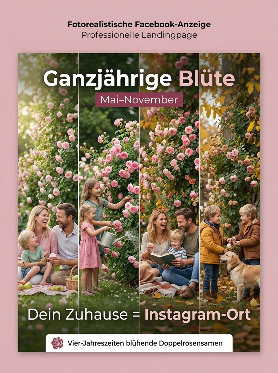 Saatgut der gefüllten vier Jahreszeiten blühenden Rosa rugosa