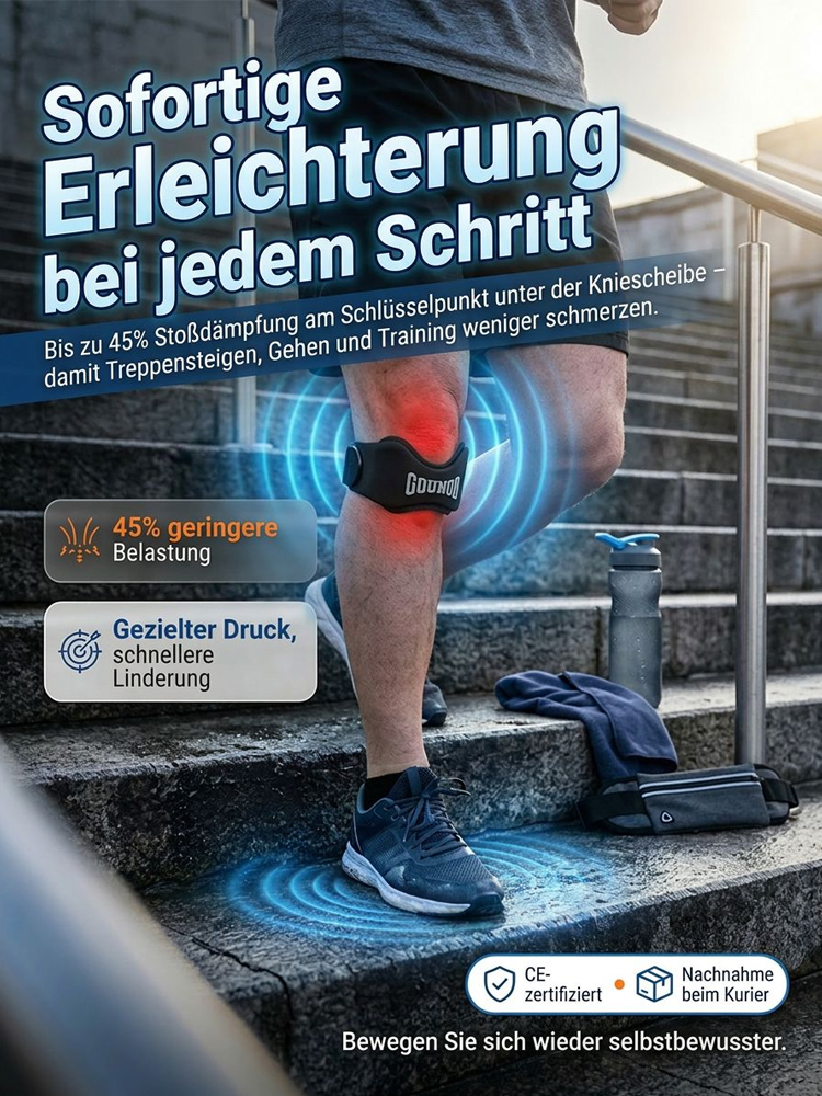 【⚽ DFB-Profi-Niveau ⚽】Medizinisches Knieband: Reduziert Schmerzen um 80%! ✨