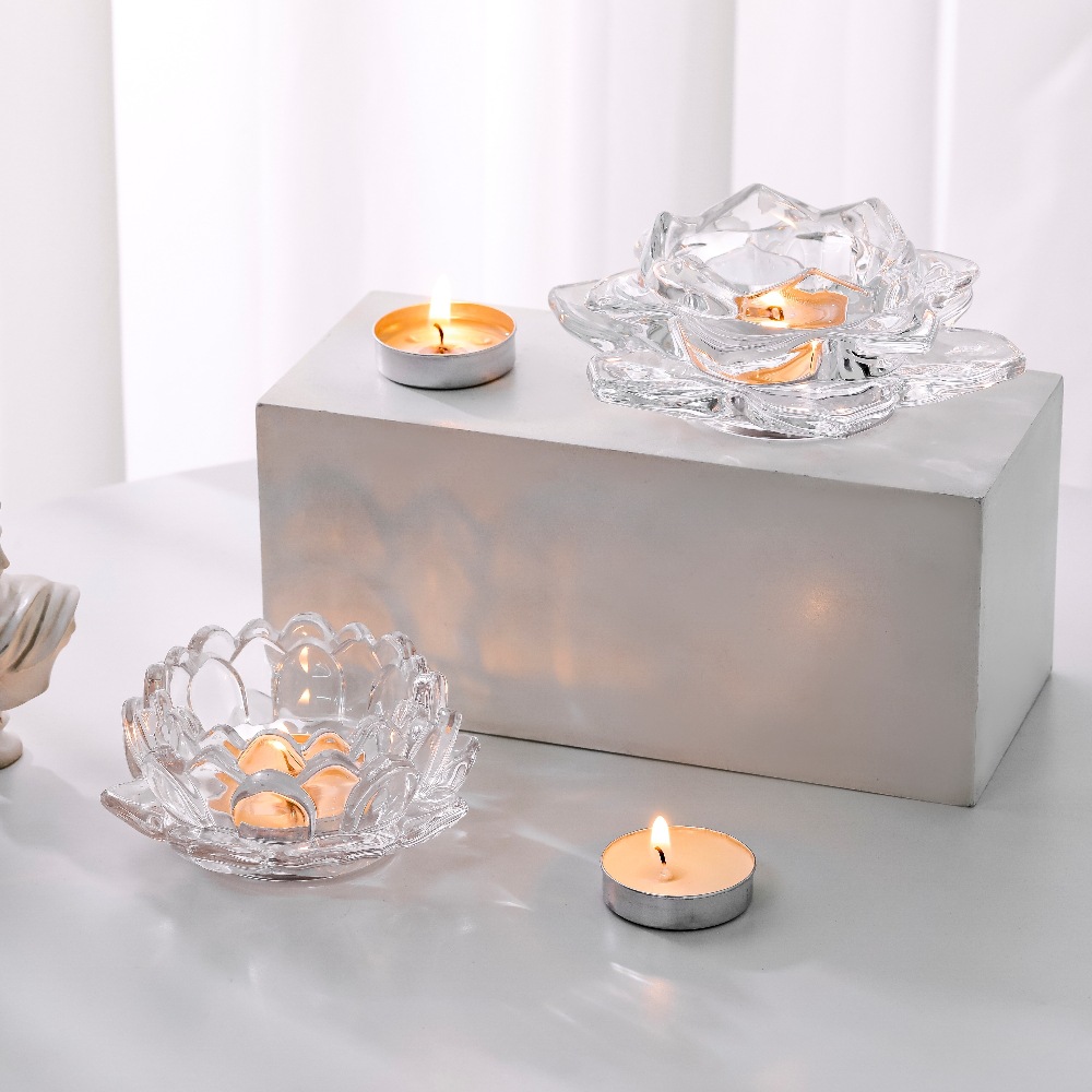 Glaskerzenständer zur Heimdekoration