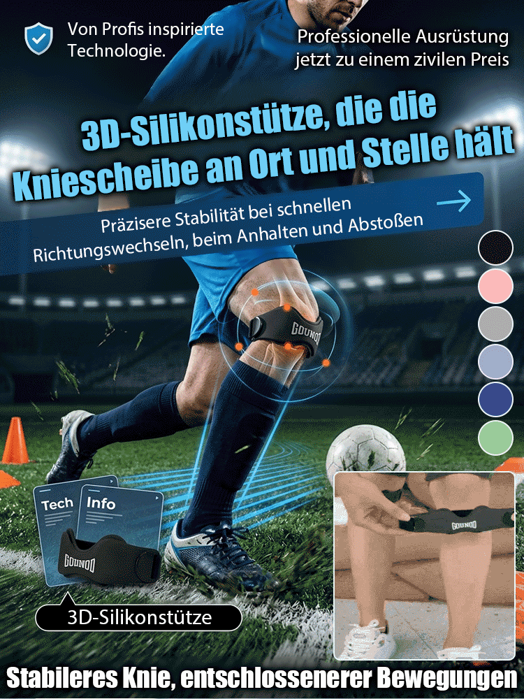 【⚽ DFB-Profi-Niveau ⚽】Medizinisches Knieband: Reduziert Schmerzen um 80%! ✨