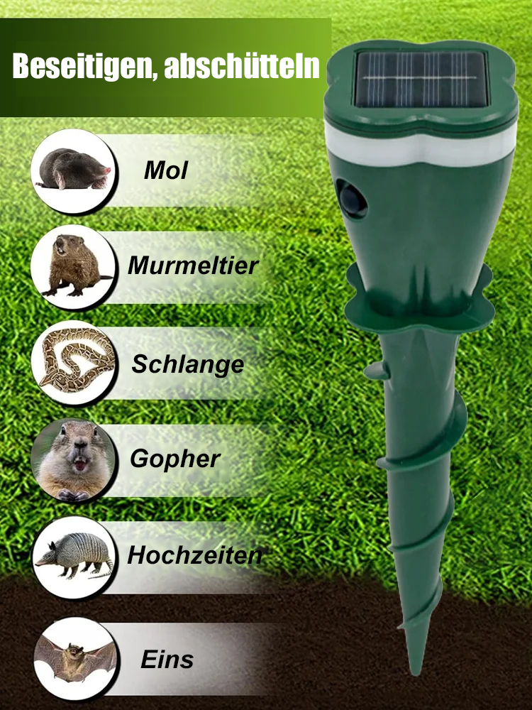 【🐍 SCHLANGEN-FREI 🐭】Ultraschall-Abwehr: Vertreibt Nager & Schlangen sofort! ✨