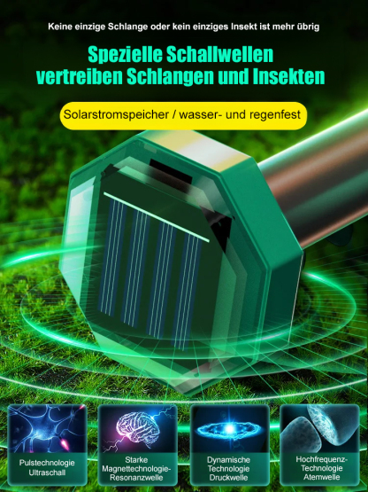【🐍 SCHLANGEN-FREI 🐭】Ultraschall-Abwehr: Vertreibt Nager & Schlangen sofort! ✨