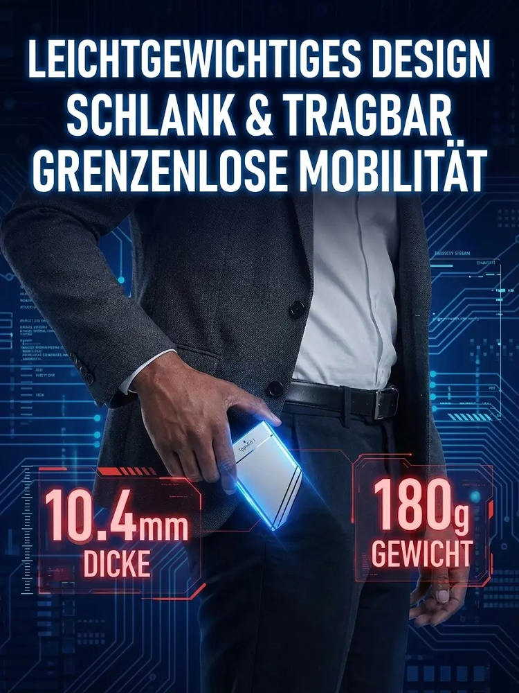⚡ 1000 MB/s Geschwindigkeit! Übertragen Sie drei 4K-Filme in nur einer Sekunde. Deutsche 32-TB-Pro-SSD zum Preis eines Biers! 🏆