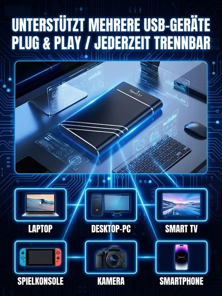 ⚡ 1000 MB/s Geschwindigkeit! Übertragen Sie drei 4K-Filme in nur einer Sekunde. Deutsche 32-TB-Pro-SSD zum Preis eines Biers! 🏆