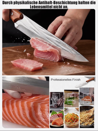 【Handgeschmiedetes Küchenmesser】✨Über 100 Jahre Schmiedetradition👍Selektierter Premium-Stahl – garantiert 20 Jahre rostfrei ✅Es wiegt nur 180 Gramm