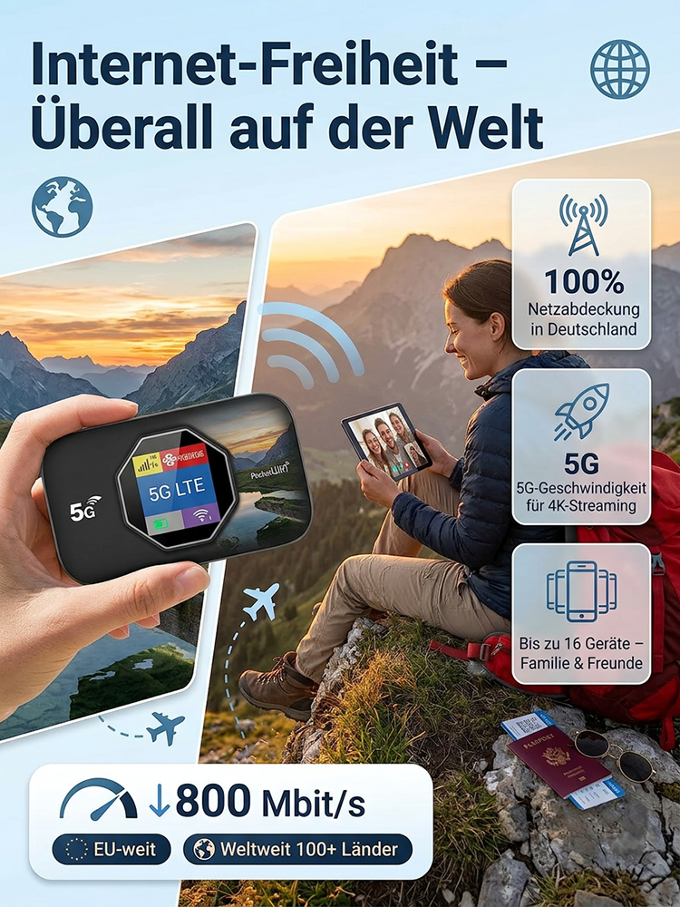 【WorldPass】Tragbarer 5G-Router
