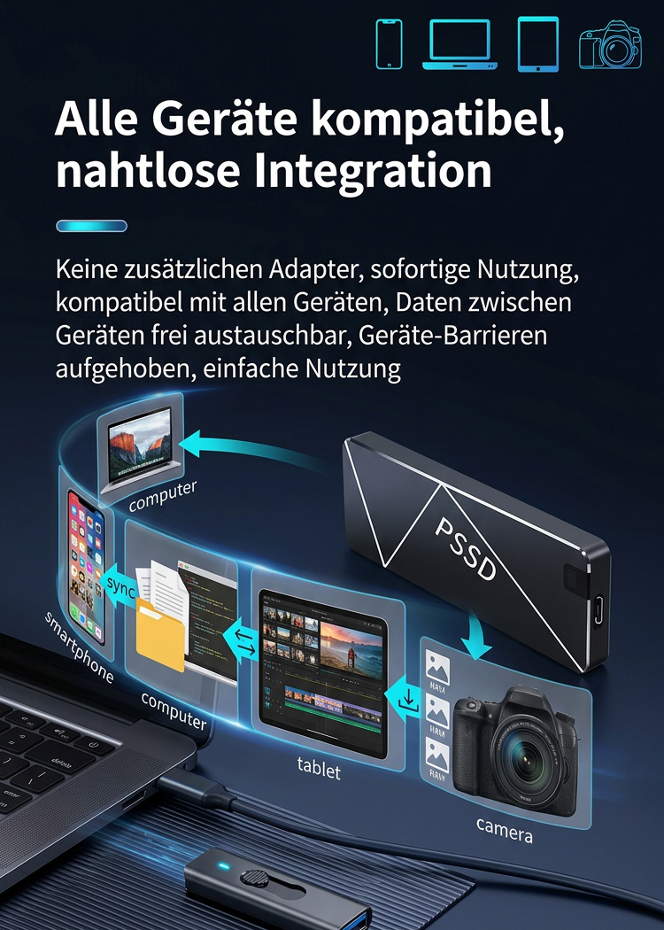 【16 TB Riesen-Festplatte】🚀Highspeed-Transfer: Bis zu 1050 MB/s 🛡️Physischer Schutz nach IP54: Wasser- und stoßfest für maximale Datensicherheit