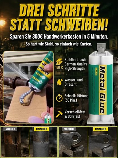 Hochleistungsreparaturkleber, wasserdicht – Einfaches Auftragen, industrielle Bindungskraft. In 10 Minuten repariert – perfekt für jeden Heimwerker