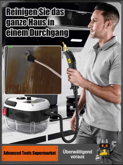 ✨Schluss mit teuren Reinigungsdiensten: Hochtemperatur-Hochdruck-Dampfreiniger. Erledige die Tiefenreinigung von Küche, Bad und Auto in wenigen Minuten ganz einfach selbst.
