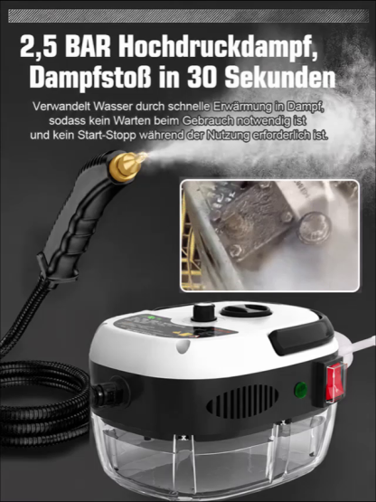 ✨Schluss mit teuren Reinigungsdiensten: Hochtemperatur-Hochdruck-Dampfreiniger. Erledige die Tiefenreinigung von Küche, Bad und Auto in wenigen Minuten ganz einfach selbst.