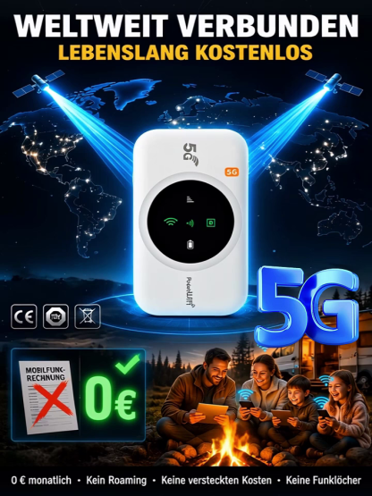 Globale Verbindung AI Pocket WiFi, lebenslang kostenloses Internet