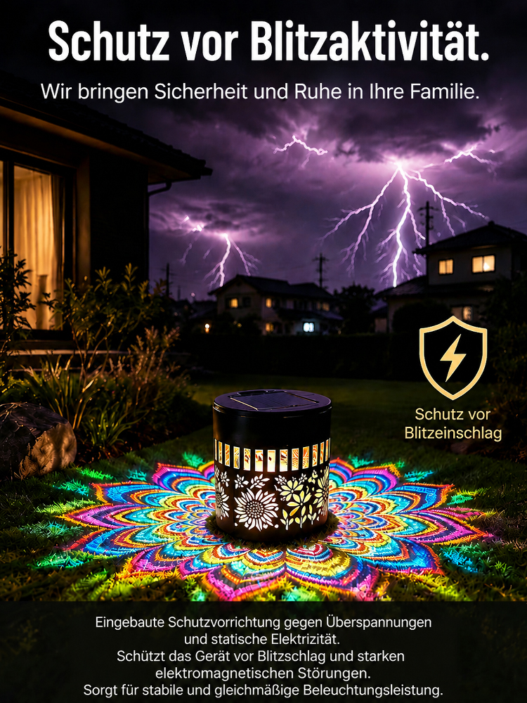 【100 Jahre Lebensdauer】Dandala Solar-Gartenleuchten – keine Installation erforderlich