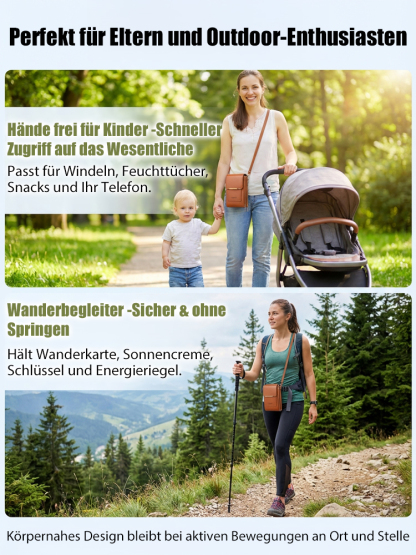 【Intelligente Anti-Diebstahl-Umhängetasche】3-in-1 Smart-Tasche: Perfekter Platz für Handy, Karten und mehr.