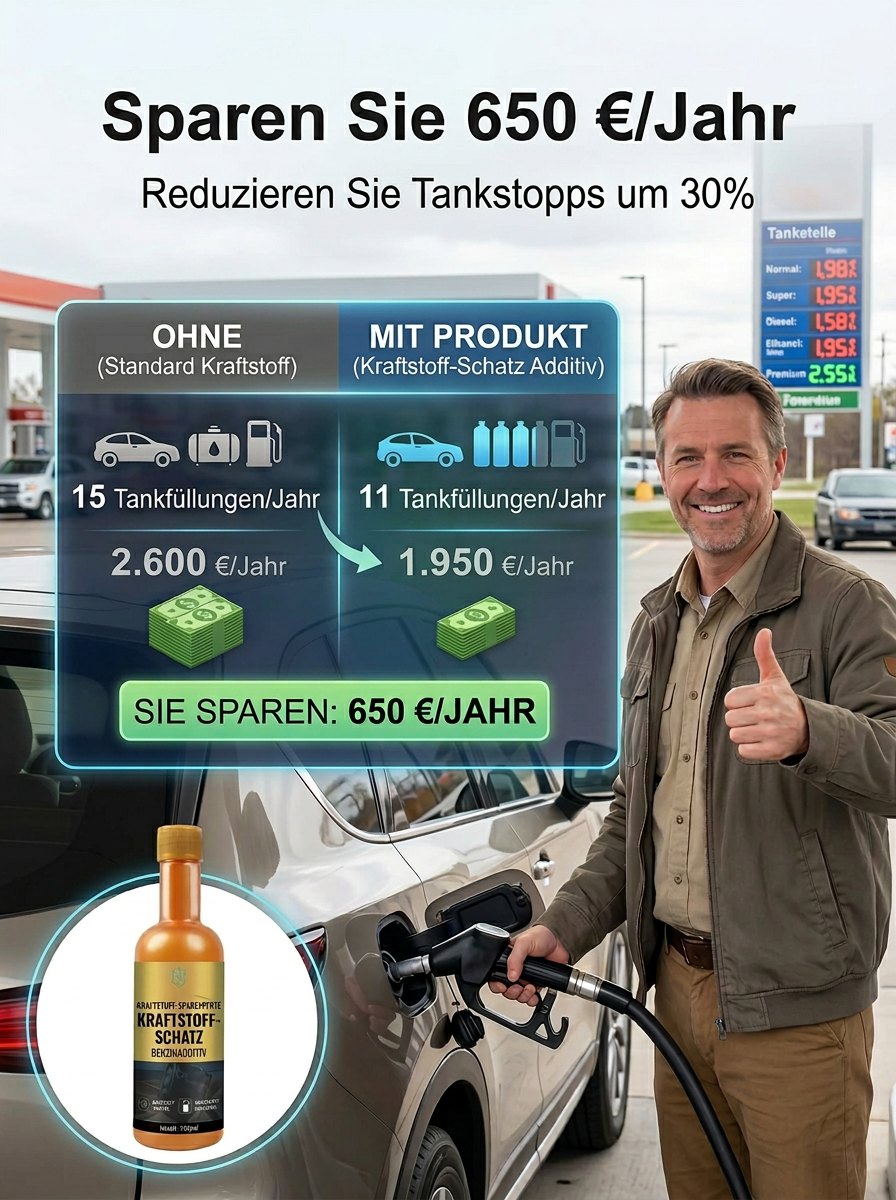【Auto Kraftstoffadditiv】🛢️Über 150 km mehr Reichweite pro Tankfüllung🚀30 % höhere Laufleistung ♻️ 40 % weniger Emissionen👍99,8 % der Kohlenstoffablagerungen werden entfernt