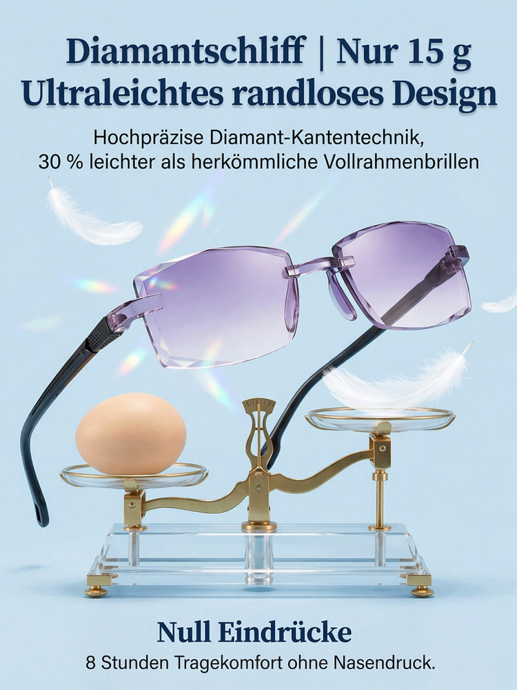 【Junges Sehen zurückgewinnen】Intelligente Zoom-Lesebrille mit Diamantschliff-Rand