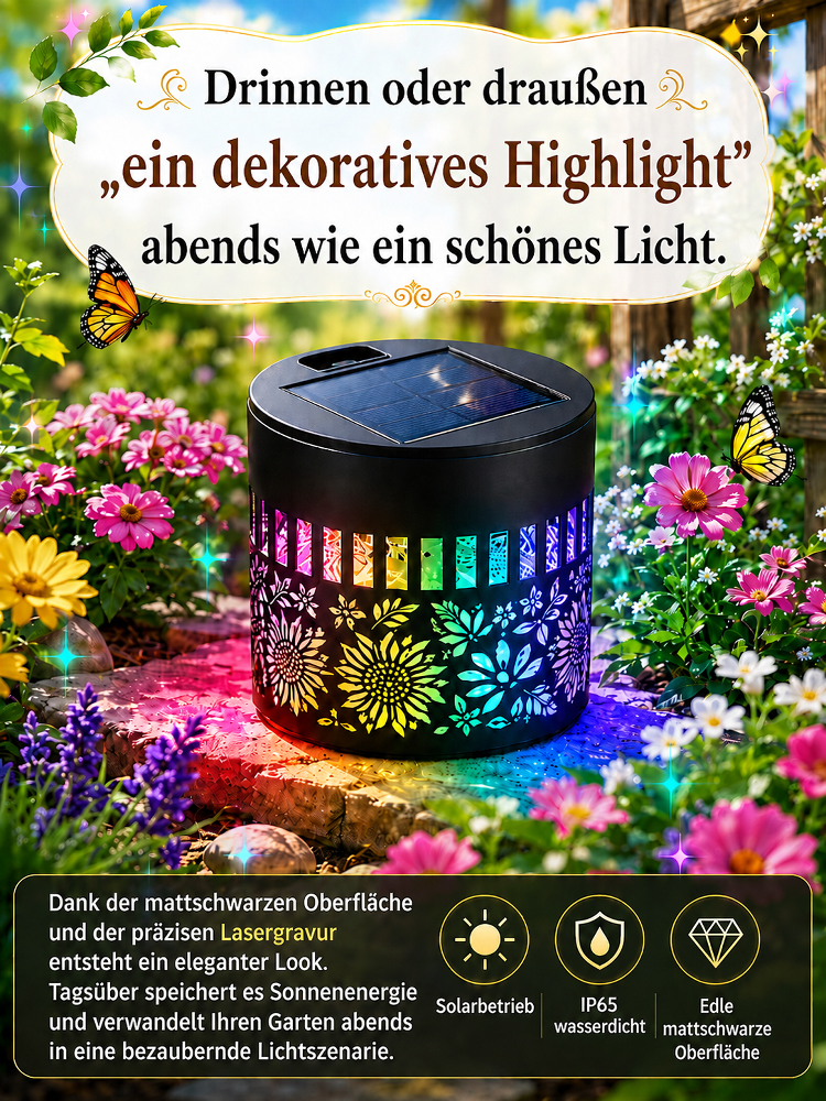 【100 Jahre Lebensdauer】Dandala Solar-Gartenleuchten – keine Installation erforderlich