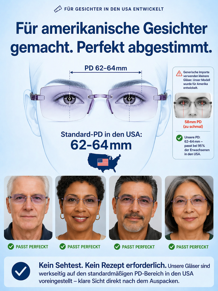 【Junges Sehen zurückgewinnen】Intelligente Zoom-Lesebrille mit Diamantschliff-Rand