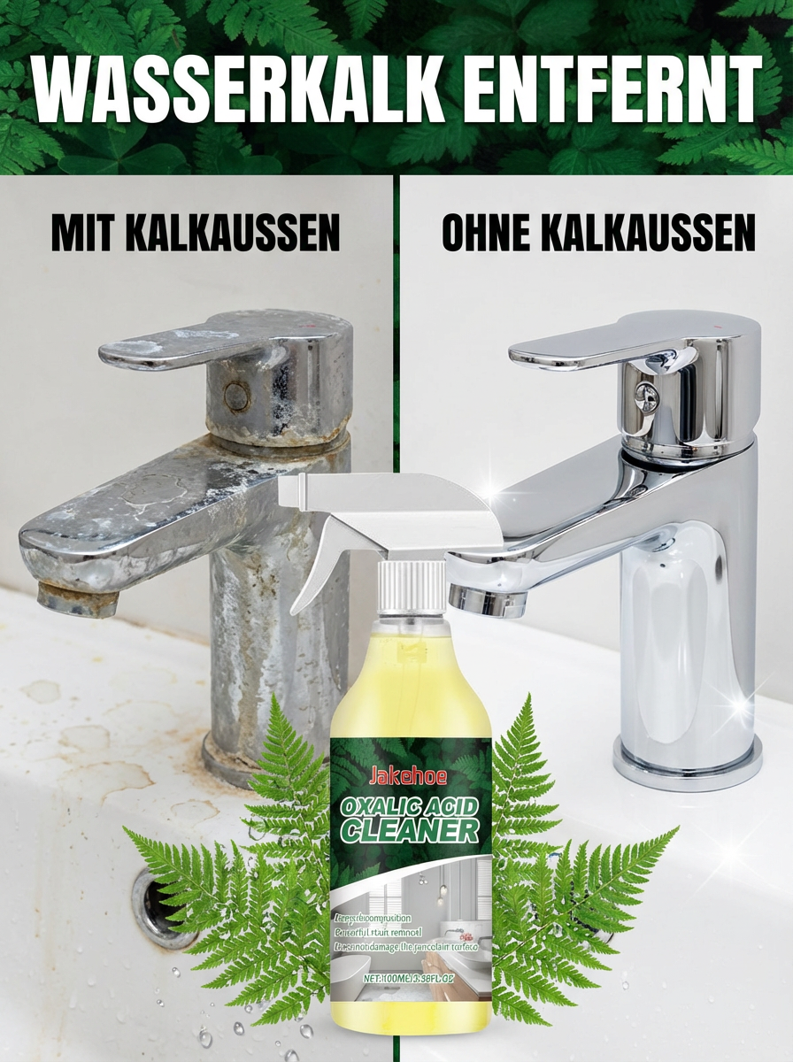 【Oxalsäure Fleckenentferner】✨Hartnäckige Flecken weg in nur 5 Sekunden✅Ideal für Armaturen, Fliesen und WCs👍10-mal stärker als herkömmliche Reiniger
