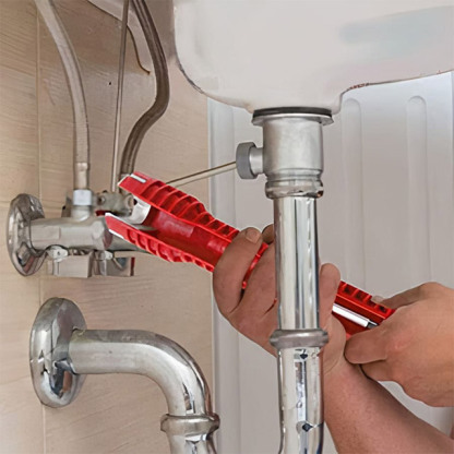 【Multifunktionaler Spülbeckenschlüssel】✨Geeignet für kleine Räume👍Eine Zange, 99 % aller Wasserhahnmuttern – ohne Werkzeugwechsel✅Geeignet für kleine Räume