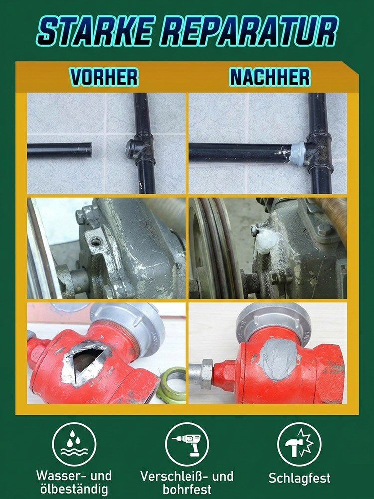 Hochleistungsreparaturkleber, wasserdicht – Einfaches Auftragen, industrielle Bindungskraft. In 10 Minuten repariert – perfekt für jeden Heimwerker