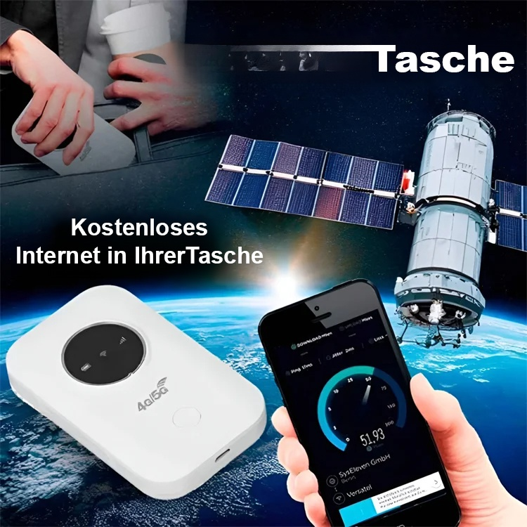 【Kostenloses Internet in der Tasche】💶Keine monatlichen Gebühren📱Einmal zahlen – für immer Internet🚀Mit 500 Mbit/s Satelliten-Internet HD-Filme in nur 10 Sekunden herunterladen