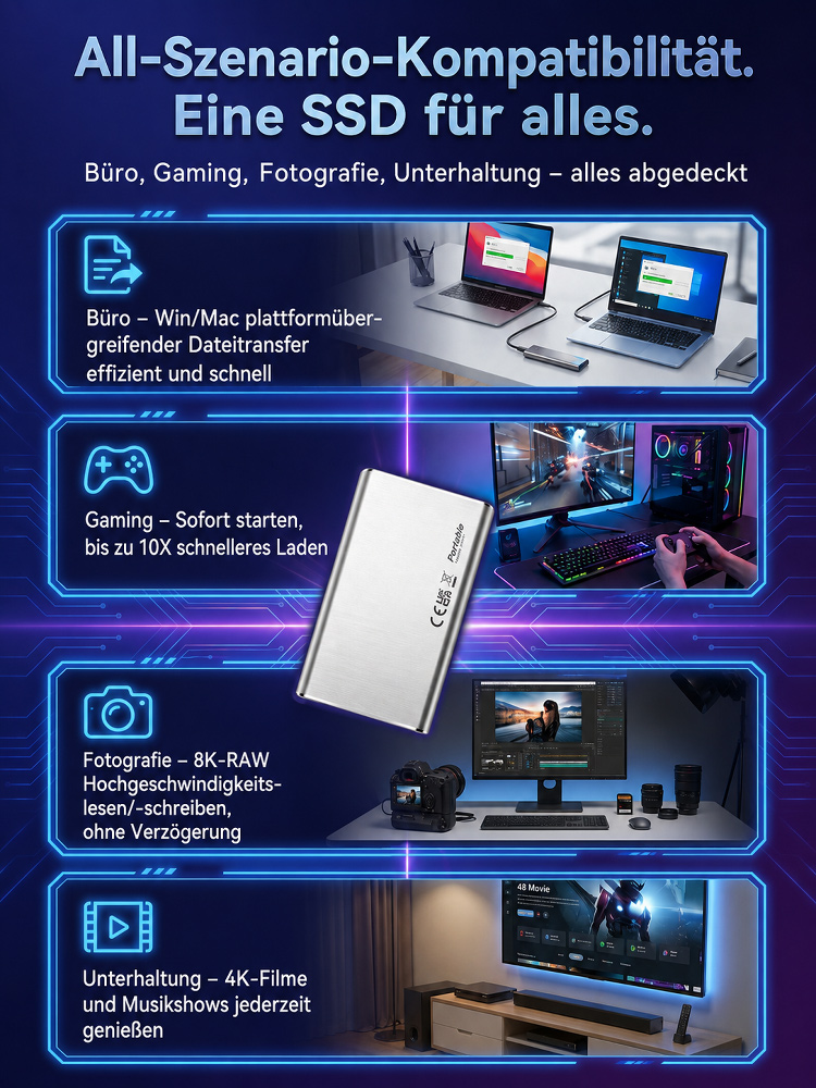  Neue Generation von ultradünnen, hochkapazitiven und schnellen SSDs