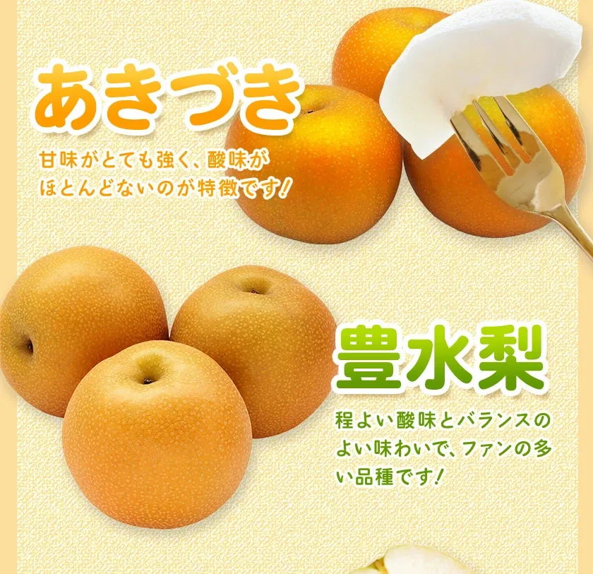 ＜ひるおびおすすめ＞荒尾梨　約4kgまたは4.5～5kg　旬の果実　産地：熊本県荒尾市　品種は小水、秋麗、芳水、秋月、新高など8品種（品種の指定はできません）