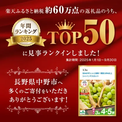 マスカット 3房/4～5房（1.3kg/2.3kg）_シャインマスカット マスカット 産地：長野県中野市 人気商品 送料無料。