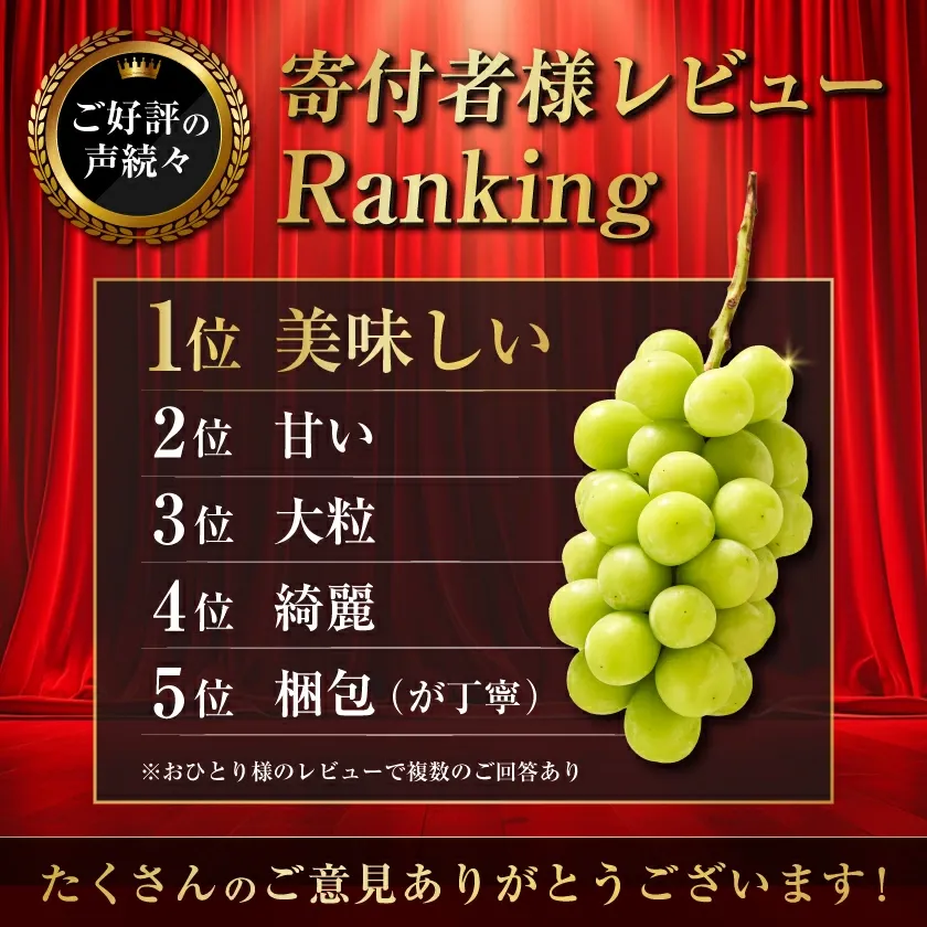 マスカット 3房/4～5房（1.3kg/2.3kg）_シャインマスカット マスカット 産地：長野県中野市 人気商品 送料無料。