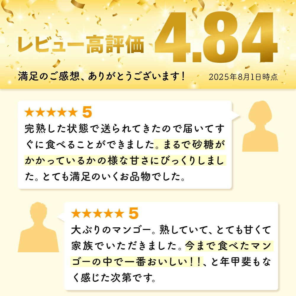 【数量限定】宮崎県産 完熟マンゴー 2リットル×2個（350g-449g以上×2個）宮崎県産完熟マンゴー 旬の果物 マンゴー 送料無料 [KU019]