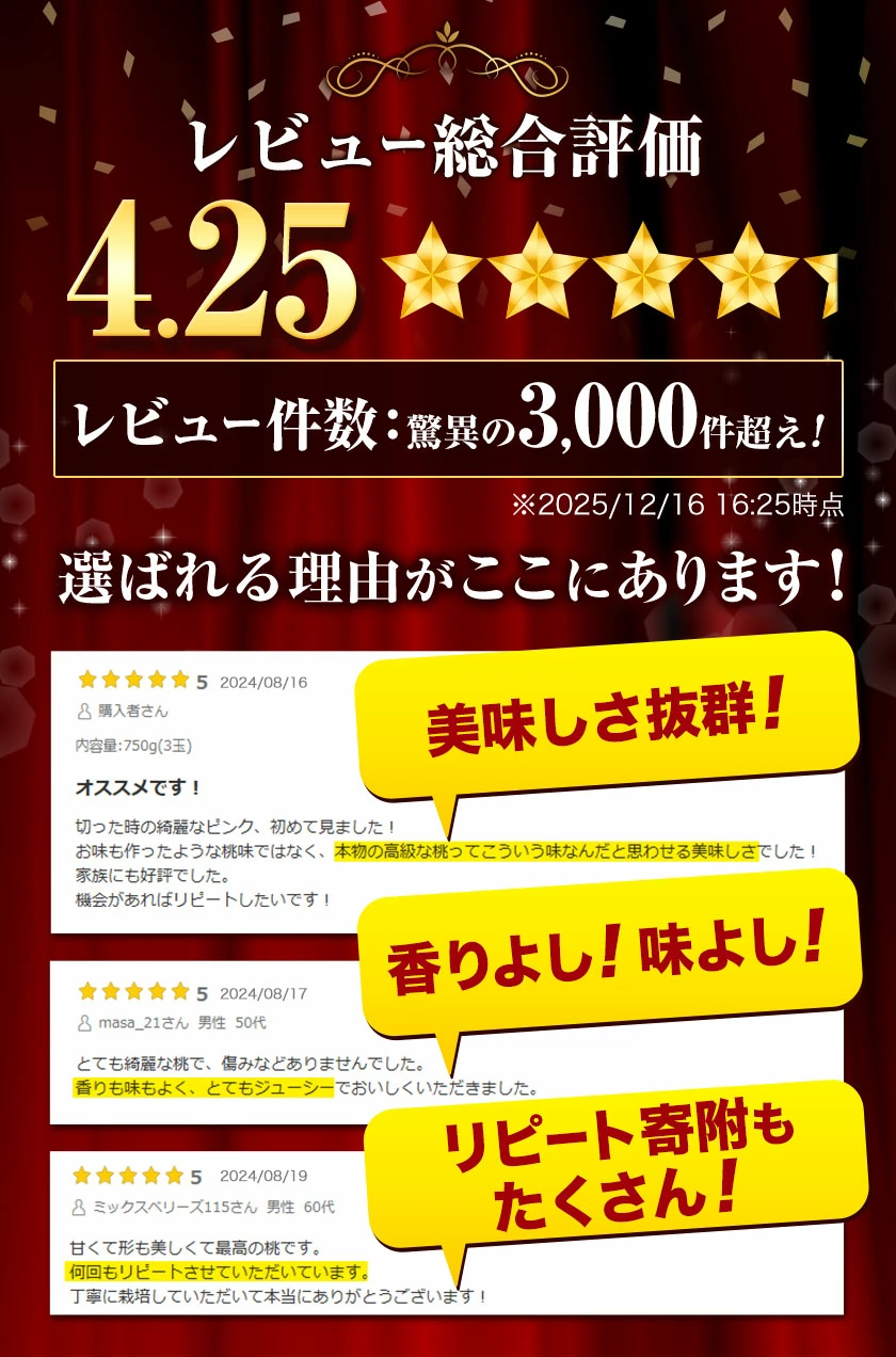 フルーツ総合ランキング2位獲得！圧倒的な高評価！岡山産の桃。約750g、1.3kg、2.6kg入りをご用意。夏秋フルーツのお届け。黄桃（750g）、白桃（750g）。楽天限定。