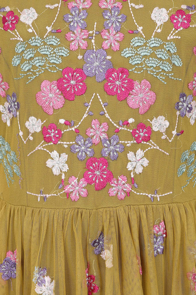 Floral Embroidered Maxi Dress