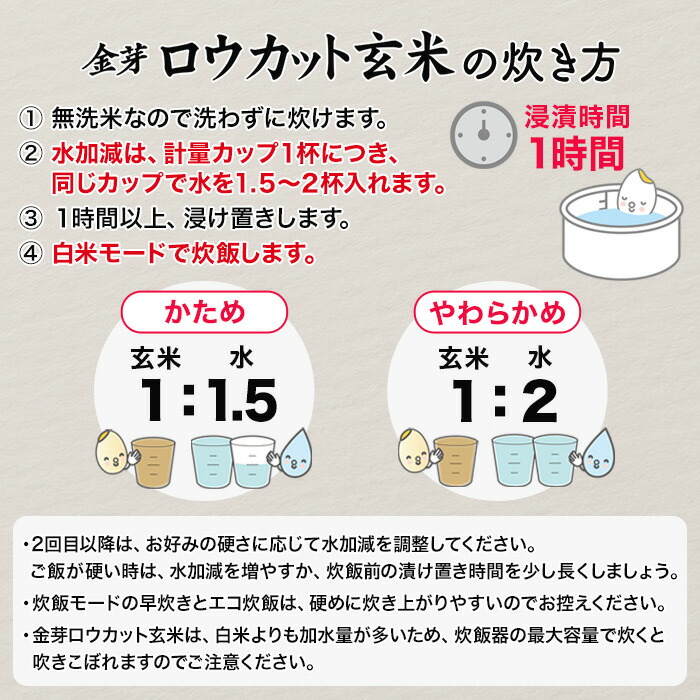 金芽ロウカット玄米の炊き方