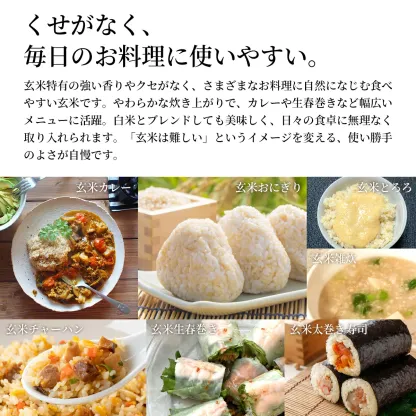 【農薬・化学肥料不使用栽培の玄氣】 1.5kg×3袋（4.5kg ） 白米モード炊ける無洗米の発芽玄米 無農薬（農薬・化学肥料不使用）栽培 送料無料