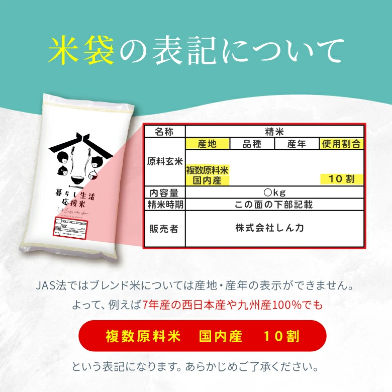 訳あり米 7年産米使用 西日本産100％【白幸姫】7年産米入り 無洗米 白米 10kg 5kg×2袋 オリジナル米 米10kg 送料無料 お米 10kg 送料無料 お米 コメ 米 10kg こめ 備蓄用 非常用 