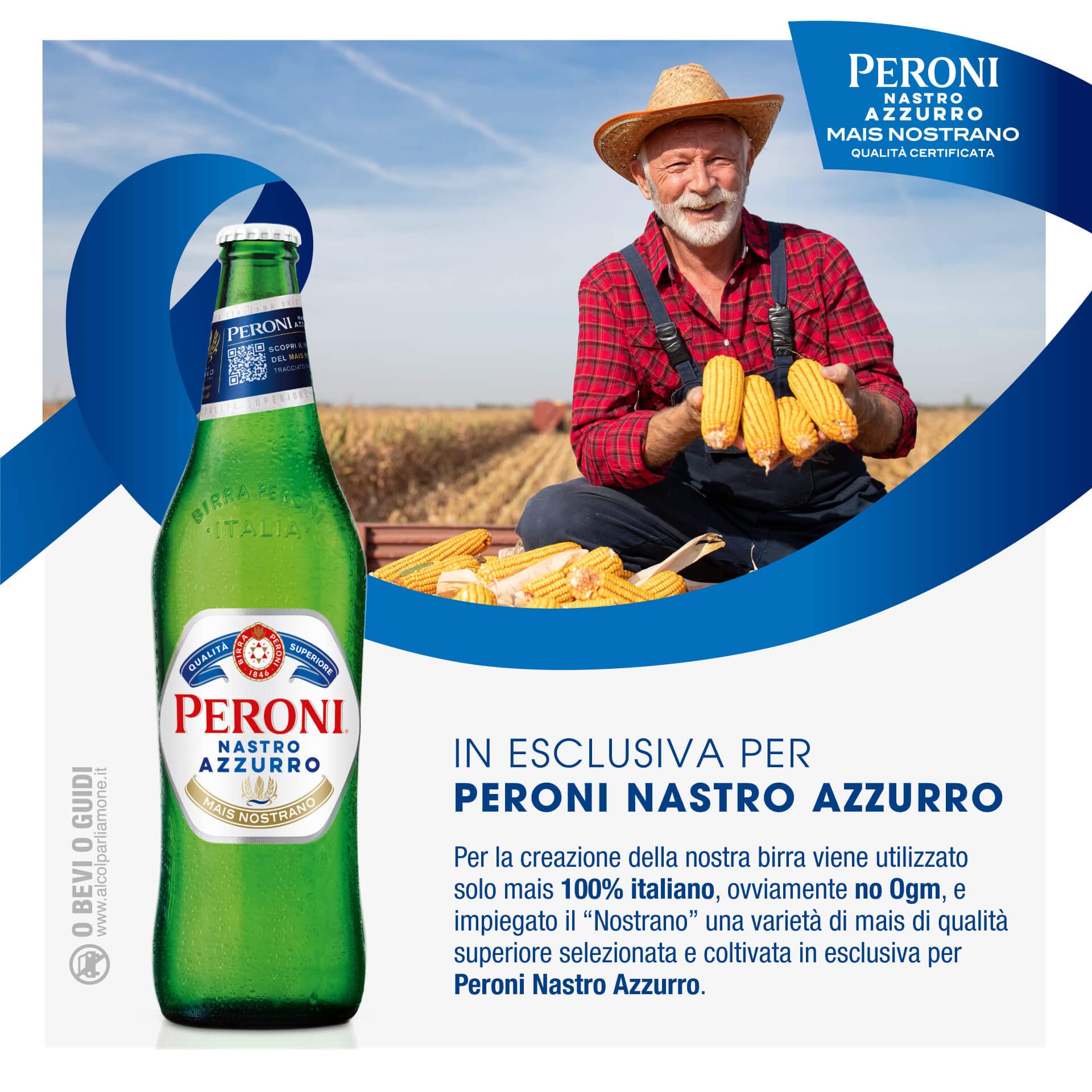 Peroni Nastro Azzurro Cassa con 12 Bottiglie di Birra Premium Lager da 62 cl, A Bassa Fermentazione, Gusto Rinfrescante e Rigenerante, Gradazione Alcolica 5% Vol