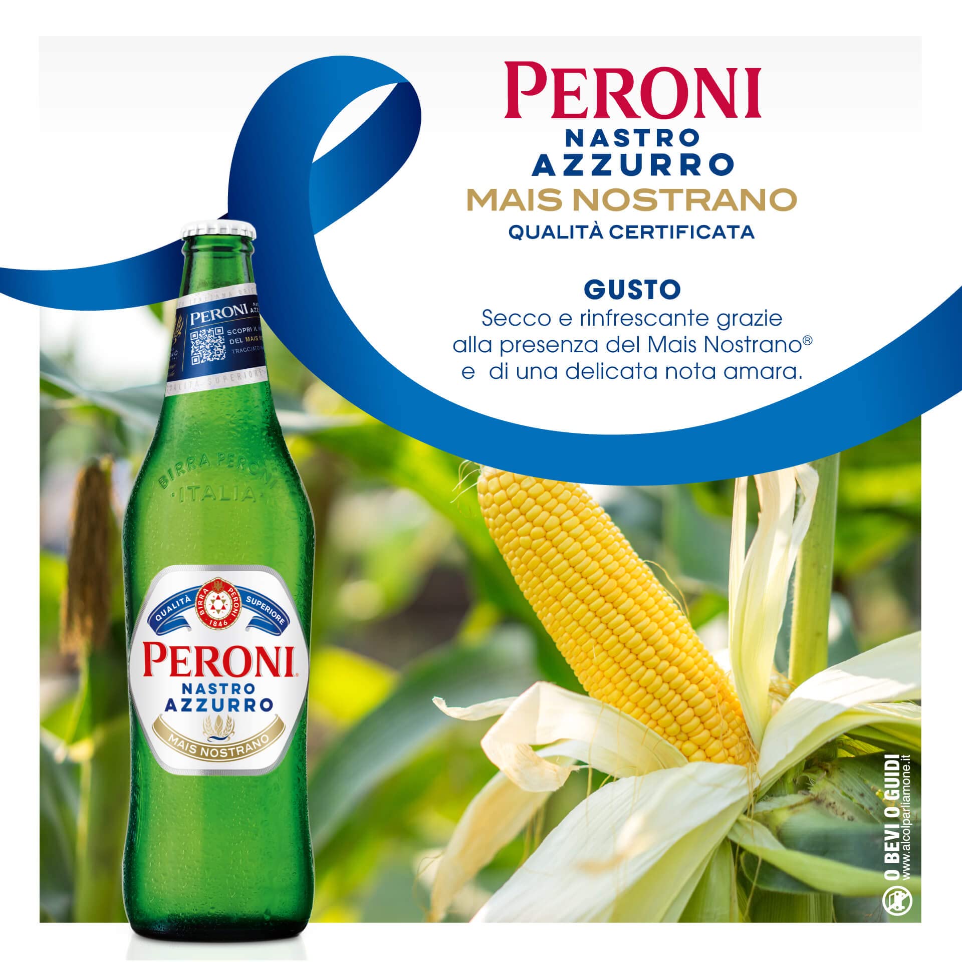Peroni Nastro Azzurro Cassa con 12 Bottiglie di Birra Premium Lager da 62 cl, A Bassa Fermentazione, Gusto Rinfrescante e Rigenerante, Gradazione Alcolica 5% Vol