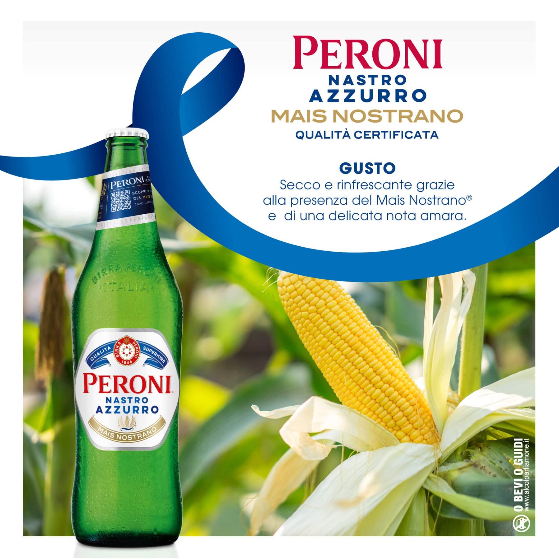 Peroni Nastro Azzurro Cassa con 12 Bottiglie di Birra Premium Lager da 62 cl, A Bassa Fermentazione, Gusto Rinfrescante e Rigenerante, Gradazione Alcolica 5% Vol