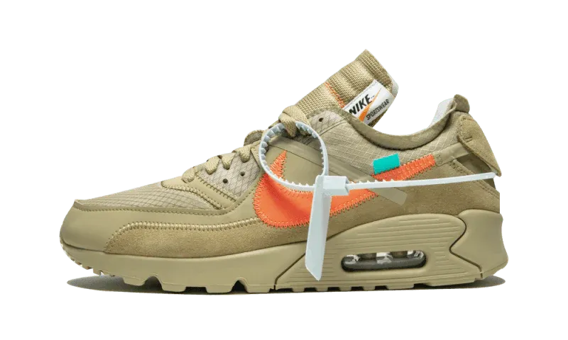 Nithtke Air Max 90 Leather Triple White/Black/Lucky Charms Ash Green/Off-White "The Ten"/Off-White Desert Ore