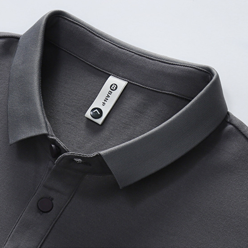 Piqué cotton polo shirt men's short-sleeved T-shirt slim fit middle-aged dad summer lapel iron-free business short sleeve