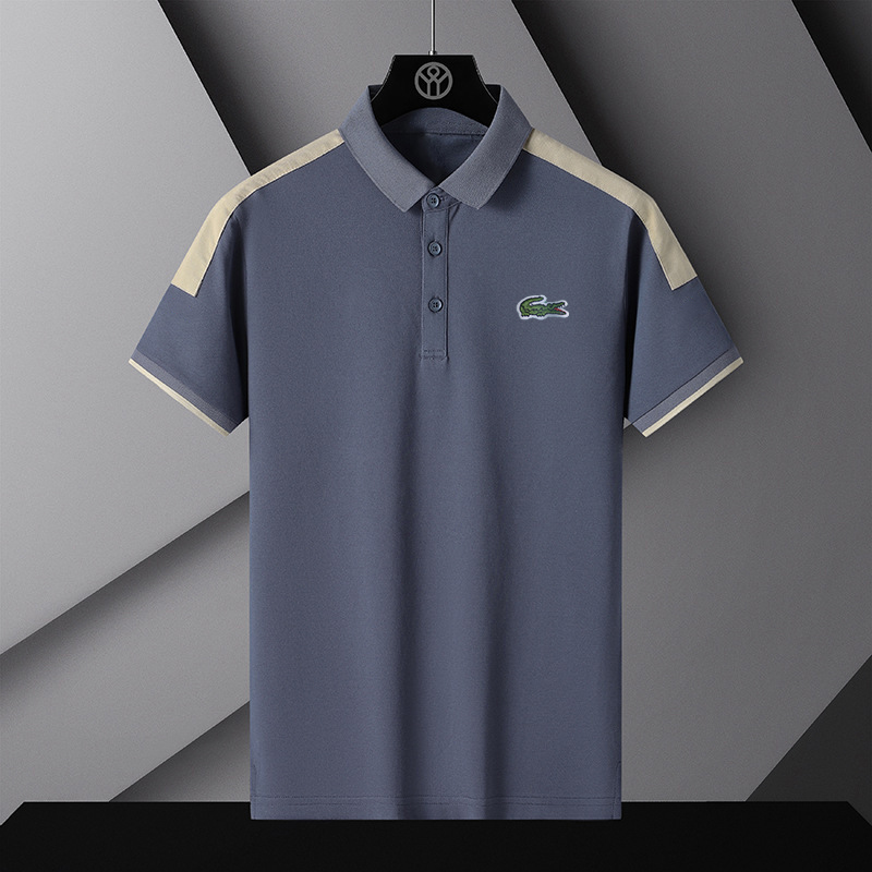 Summer ice silk thin lapel half-sleeved polo shirt men's short-sleeved T-shirt dad's business casual trendy clothes