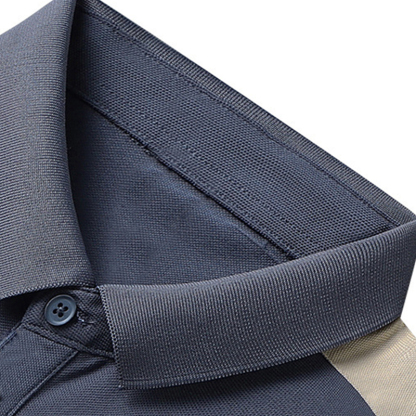 Summer ice silk thin lapel half-sleeved polo shirt men's short-sleeved T-shirt dad's business casual trendy clothes