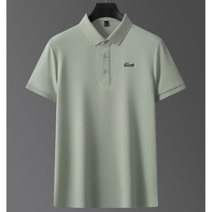 Men's summer new stock thin short-sleeved fitted daily casual fashion business men's polo shirt
