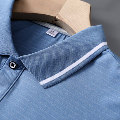 [Copy]Men's polo shirt, high-end ice silk short-sleeved summer thin elastic breathable business casual t-shirt, men's polo shirt