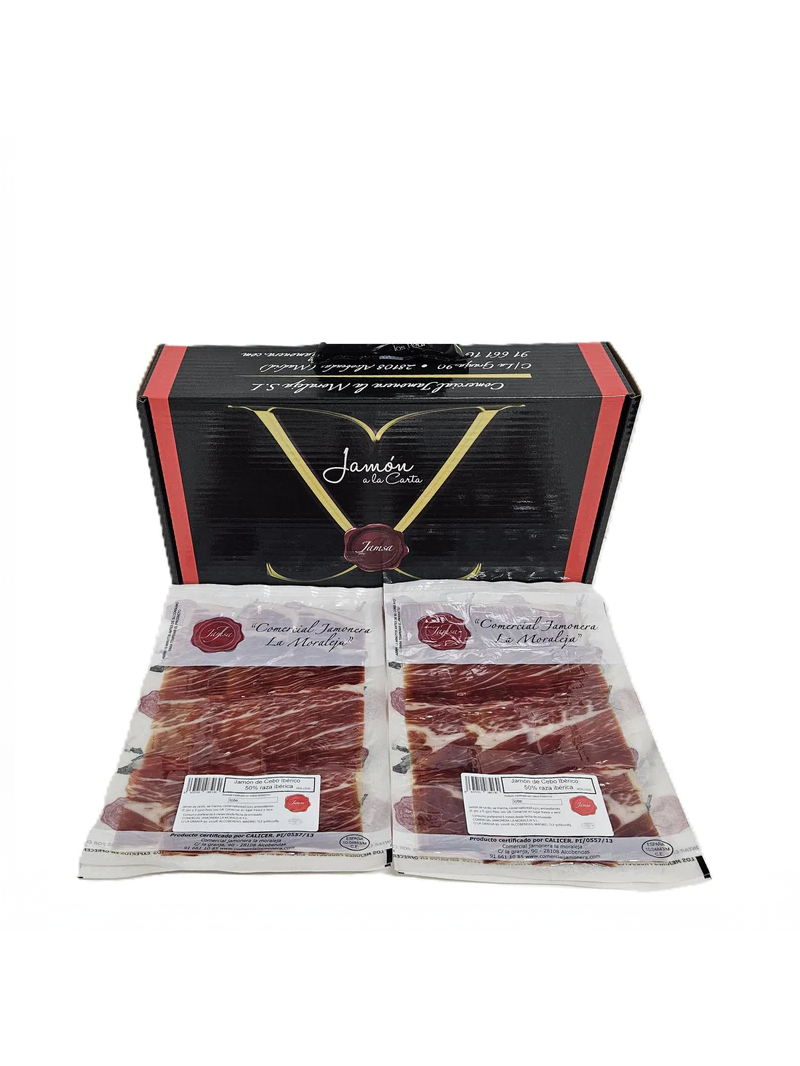PACK 5 SOBRES DE JAMON DE CEBO IBERICO 50% RAZA IBERICA JAMSA