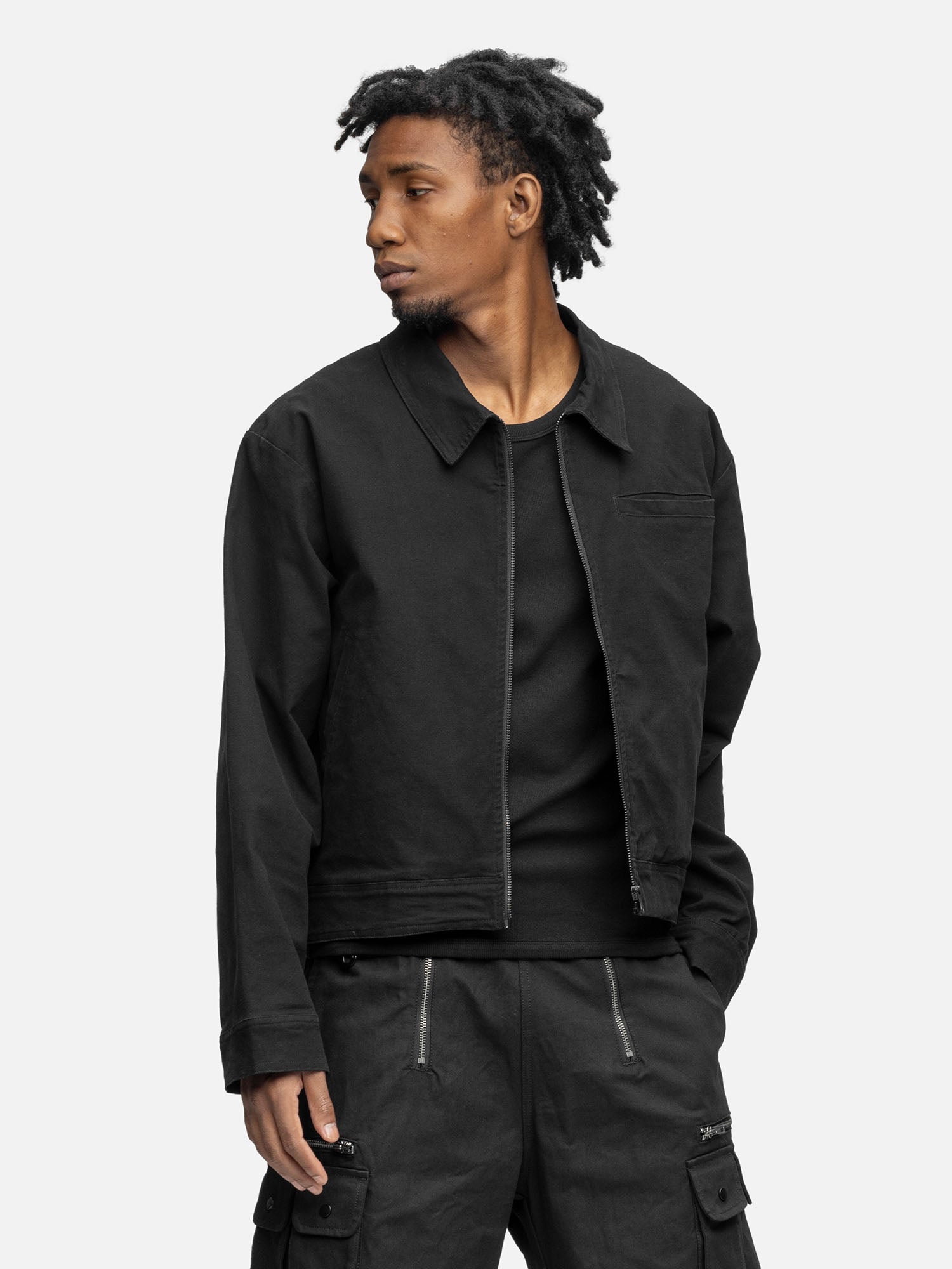 CANVAS JACKET WASHED BLACK