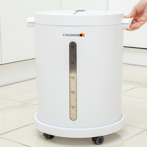 쿠팡공구 33차/ 마이미 진공쌀통[24kg대용량/유무선] 25년+특허기술(트레이+충전식+압축+진공)쌀벌레방지 밥맛보장 신선도유지 쌀통 USB충전 진공밀폐 쌀보관통 저소음 사료보관