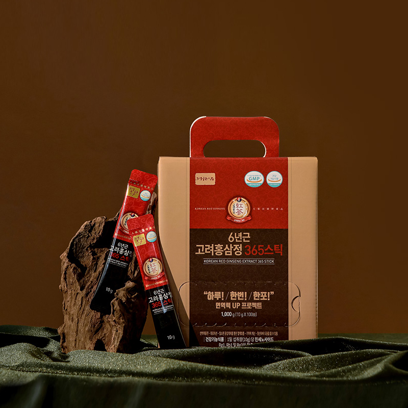 정원삼 6년근 고려홍삼정 365스틱, 1kg, 2개