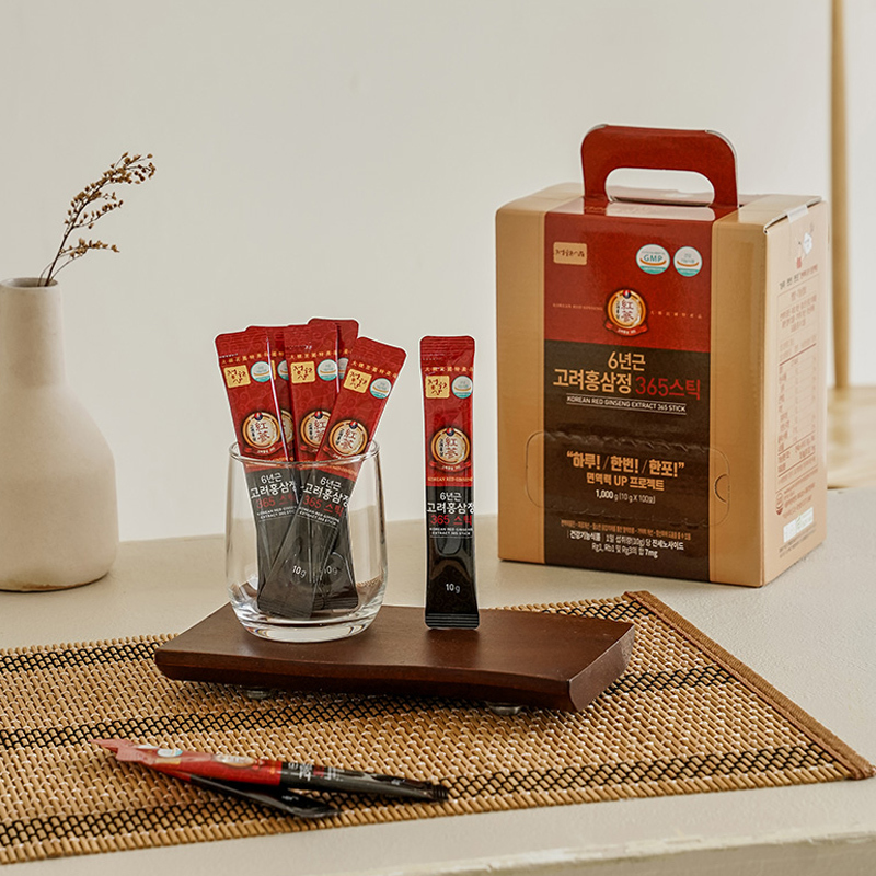 정원삼 6년근 고려홍삼정 365스틱, 1kg, 2개