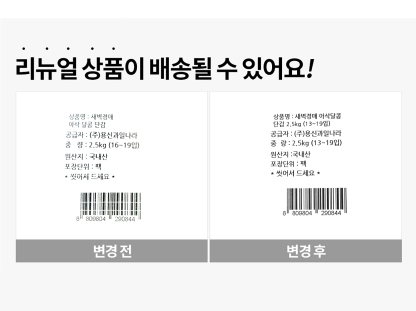 새벽경매 아삭달콤 단감, 2.5kg (13~19입),5개